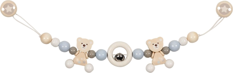Wagenketting met beertje en clips - 1 stuk