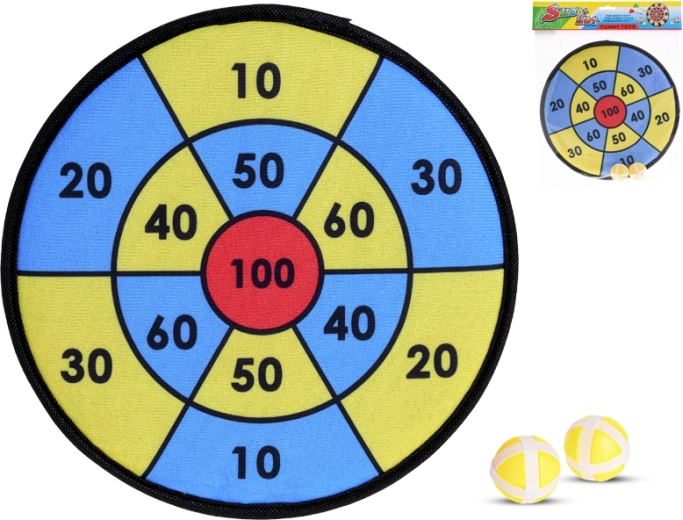 Dartbord met klittenband 29 cm met 2 ballen