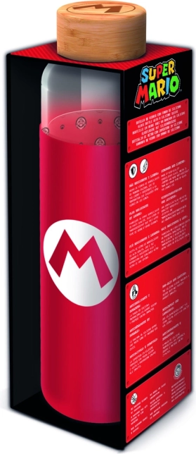 Glazen fles met hoes 585 ml – SUPER MARIO