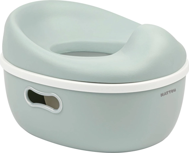 Nattou oefenpotje 3-in-1 Potty saliegroen