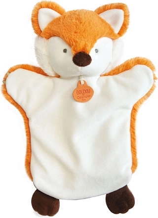 Pluchen handpop Vos 25 cm