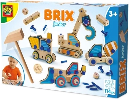 SES BRIX Junior bouwset bouwvoertuigen