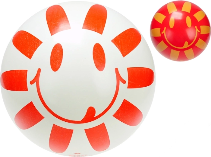 Rubberen kinderbal met bloemenmotief 23 cm