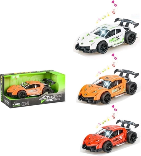 Sportauto met geluid en licht - 1 stuk