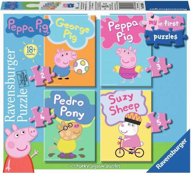 Mijn eerste puzzel Peppa Pig 4-in-1 (2–5 stukjes) RAVENSBURGER