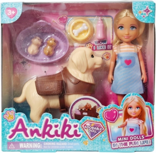 Pop met hondje en accessoires