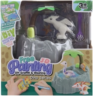 Kleurset dinosaurussen met douche