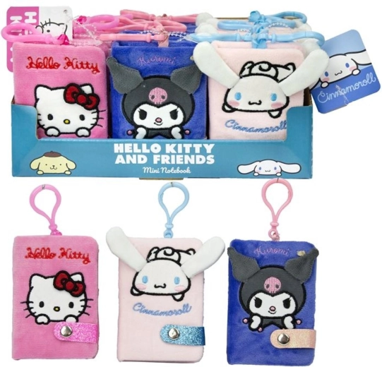 Mini pluche notitieboekje met hanger