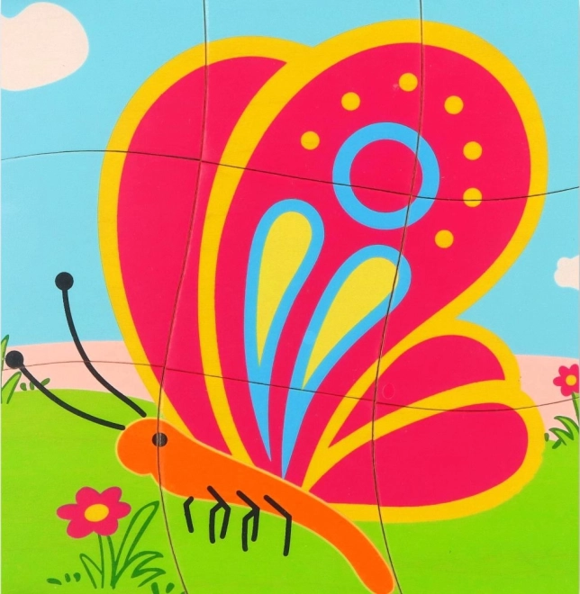 Gelaagde houten puzzel Vlinder