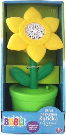 Bellenblaasmachine in de vorm van een bloem - geel