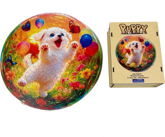 Houten puzzel Puppy