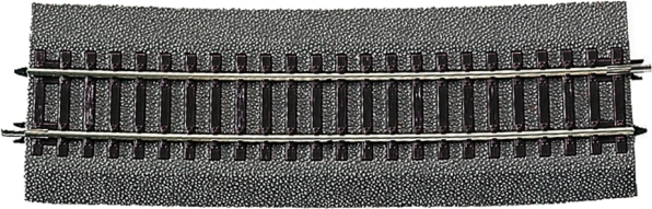 Gebogen Roco Line R20-rail met bedding