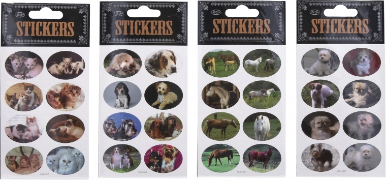 Dierenthema-stickers - set van 30 stuks