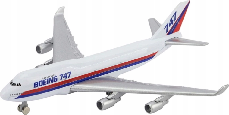 Metalen modelvliegtuig Boeing 747 Jumbo Jet Welly