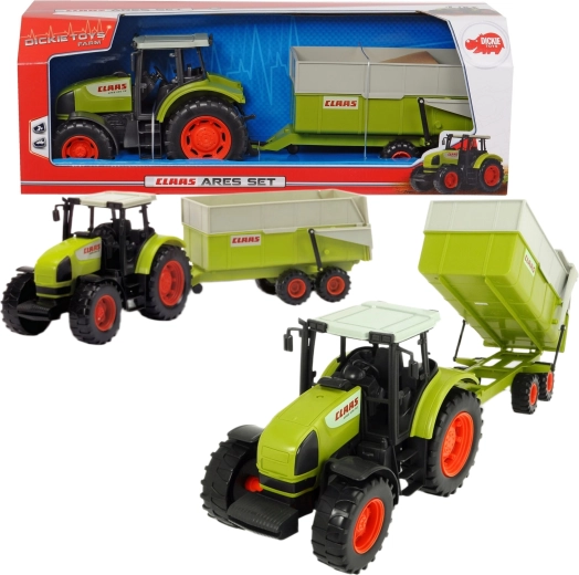 Dickie tractor Claas Ares met kiepaanhanger 55 cm