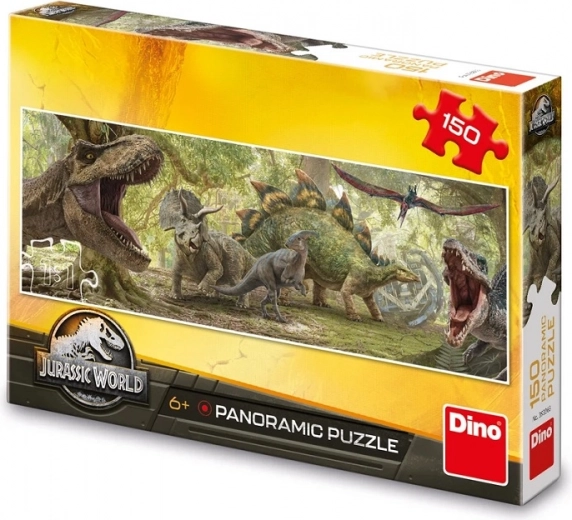 Panoramische puzzel Jurassic World Dino 150 stukjes