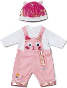 BABY born kattenjumpsuit met mutsje voor poppen van 43 cm