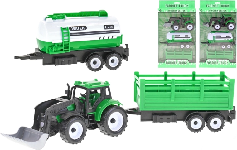 Tractorlader met vliegwiel 17 cm + 2 aanhangers, 3 soorten