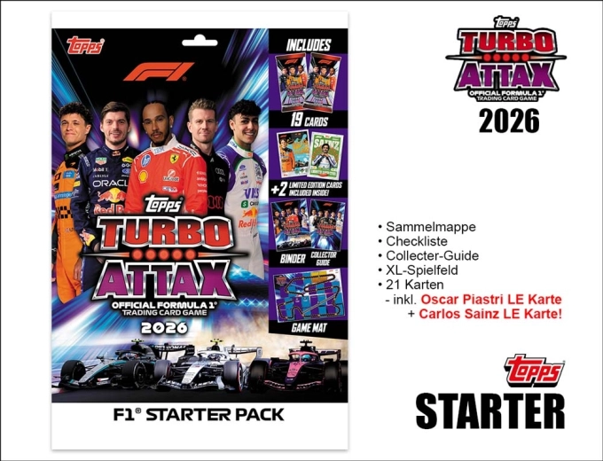 Topps Turbo Attax Formula 1 2026 startpakket