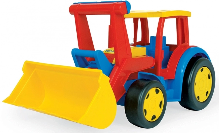 Gigant kindertractor met lader rood‑geel 60 cm