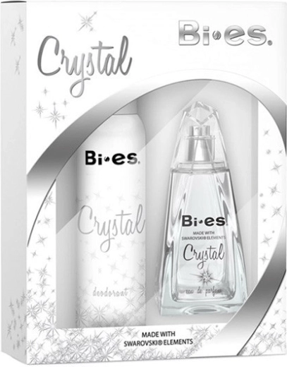 Giftset voor vrouwen BI-ES Crystal – eau de parfum 100 ml + deodorant 150 ml