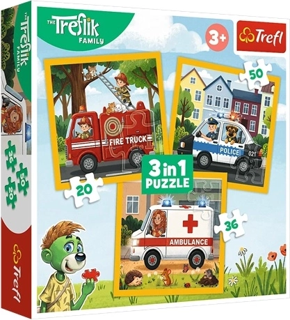 Kinderenpuzzel 3-in-1 Vrolijke glimlachen