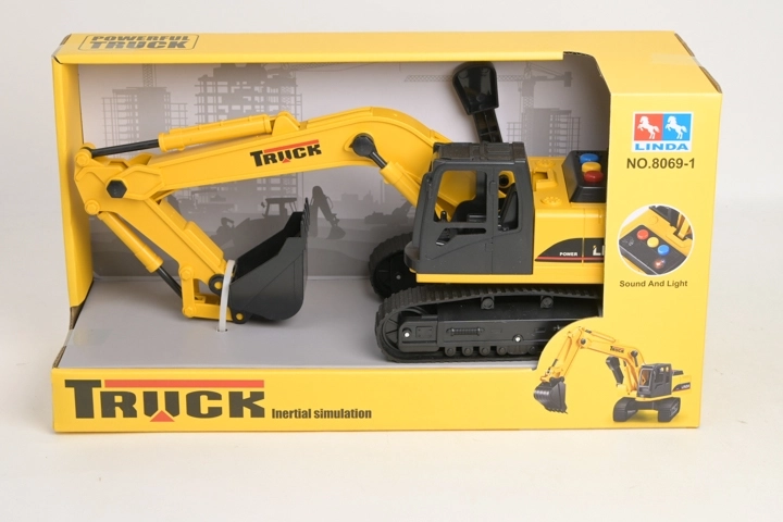 Bouwmachine voor kinderen met licht- en geluidseffecten