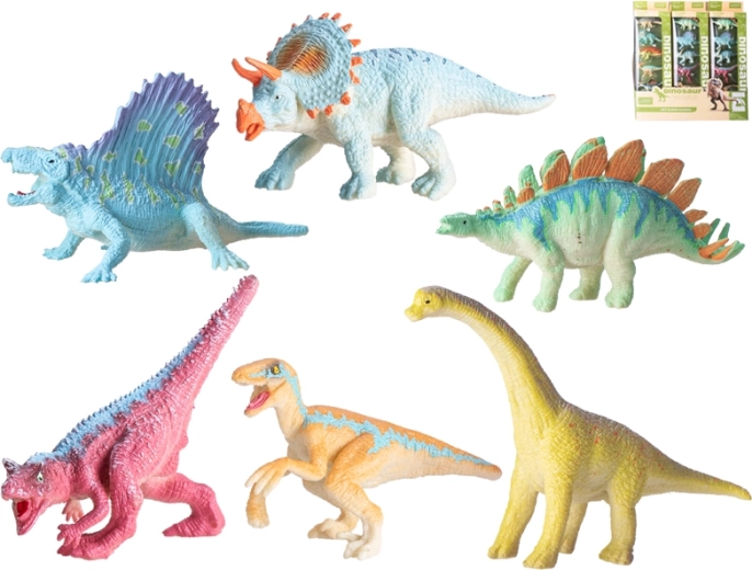 Set van 6 plastic dinosaurussen (9–12 cm)