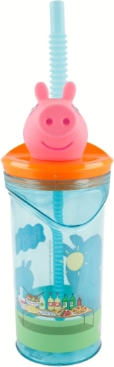 Peppa Pig 3D kinderbeker met rietje 360 ml - 1 stuk
