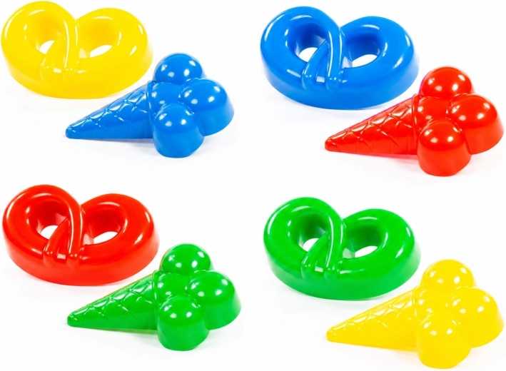 Kinderzandvormpjes ijsje en pretzel (2 stuks)