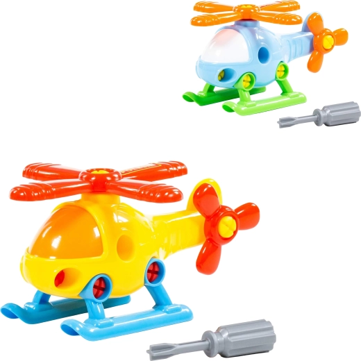 Demonteerbare kinderhelikopter met schroevendraaier - 1 stuk