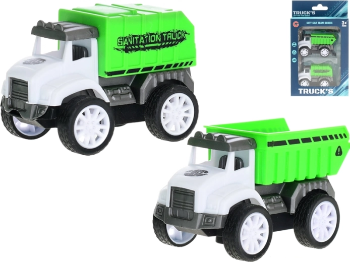 Set schoonmaakwagentjes 7,5 cm met terugtrekmotor, 2 stuks