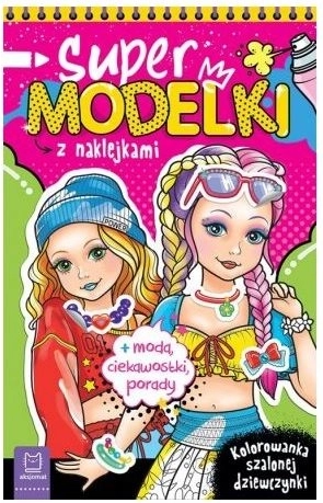 Supermodellen – modekleurplaten met glitterstickers
