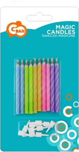 Magische taartkaarsjes pastel - 1 stuk