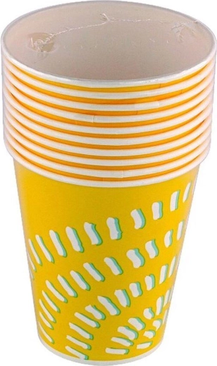 Papieren bekertjes 300 ml – wegwerp, composteerbaar (10 stuks)