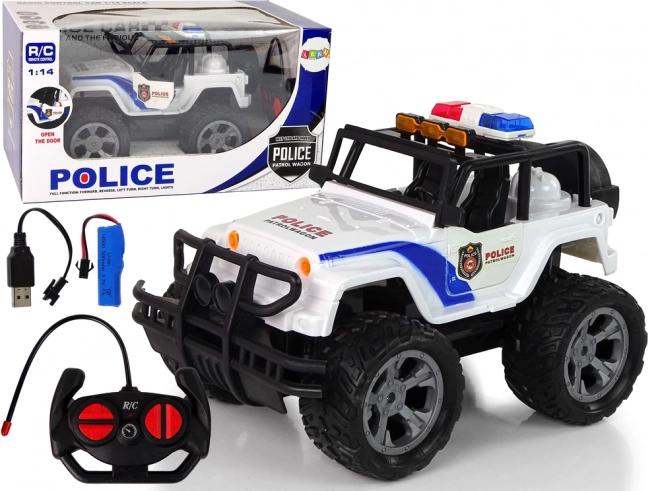 Leuke RC Politiejeep met Effecten
