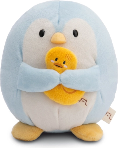 Nici MyMochi pinguïn Waddle met eendje, pluche knuffel 16 cm in cadeauverpakking