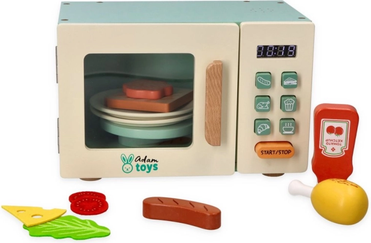 Interactieve houten magnetron Adam Toys