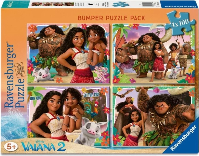 Ravensburger puzzel Vaiana 2 – 4×100 stukjes