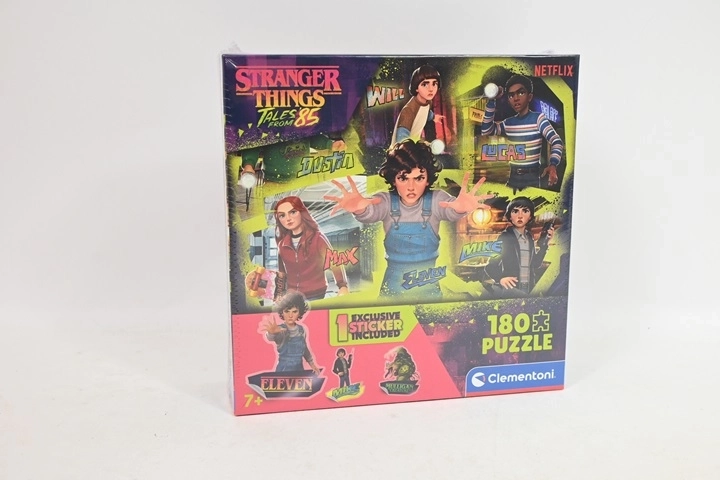 Clementoni puzzel Stranger Things 180 stukjes in een vierkante doos