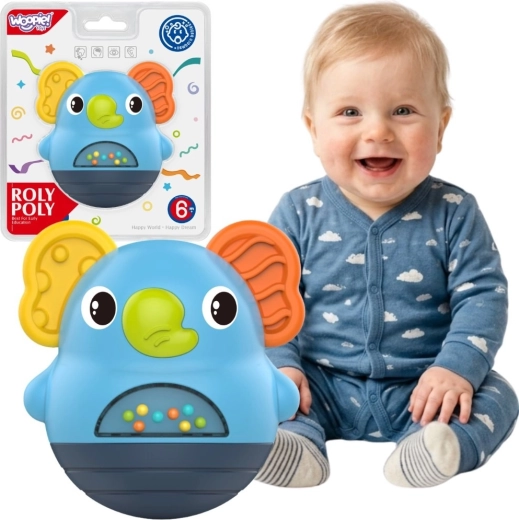 Woopie Baby interactief sensorisch rammelaartje olifant 6m+