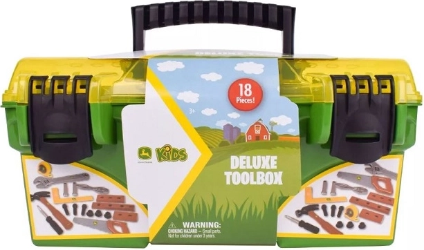 Tomy John Deere kindergereedschapskoffer (18 stuks)