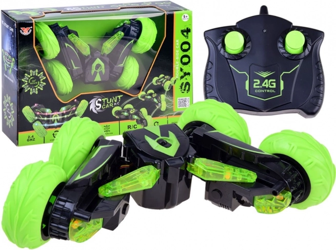 Stuntauto met afstandsbediening 2,4 GHz – groen – Groen