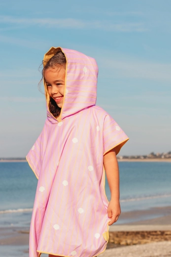 Quut kinderstrandponcho Banana pink