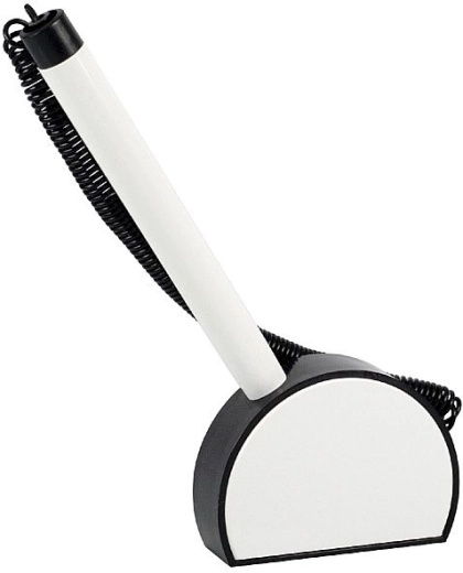 Balpen met houder ICO Mini zwart-wit