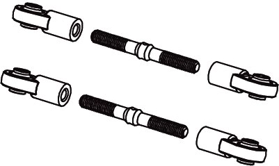 Set stuurstangen voor Jamara Body Decal, Voltage, Major, Infect en Li
