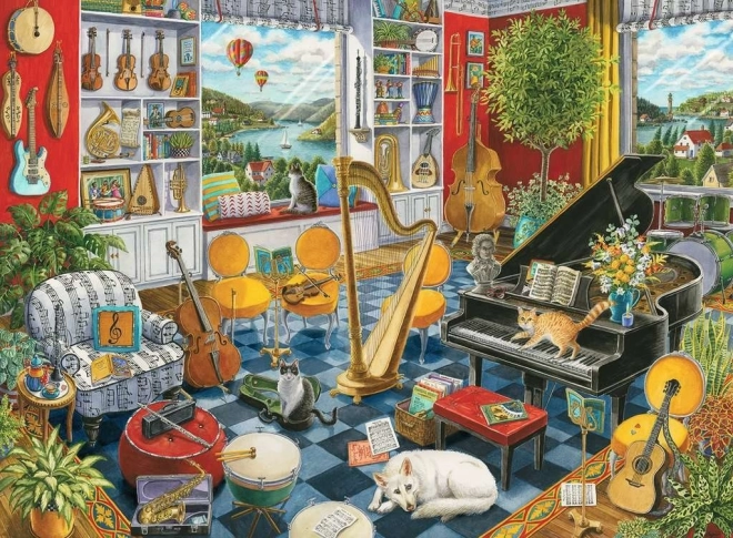 Ravensburger puzzel Muziekkamer 500 stukjes