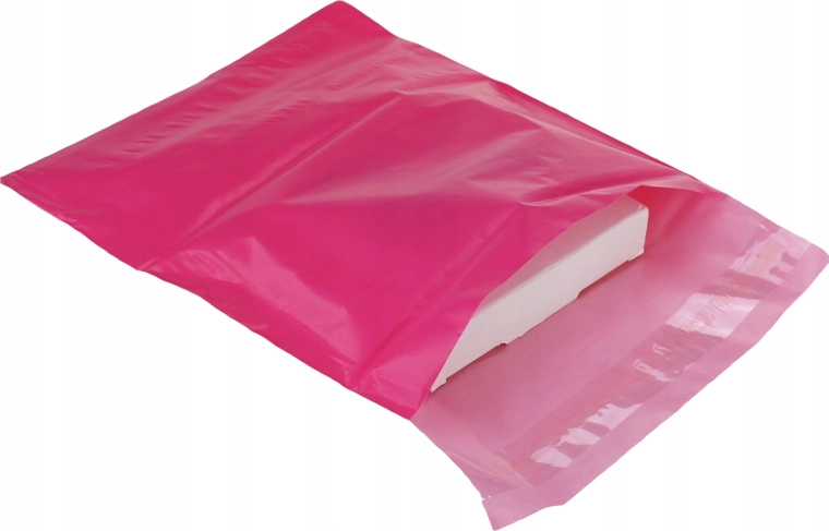 Polyethyleen postzakken roze fuchsia 500 × 600 mm, 50 stuks