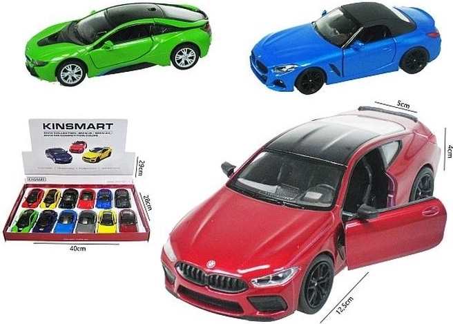 BMW mini-automodel met pull-back opwindmechanisme (1 stuk, willekeurige keuze)