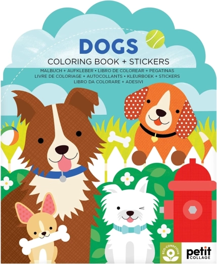 Petit Collage kleurboek met stickers Hondjes